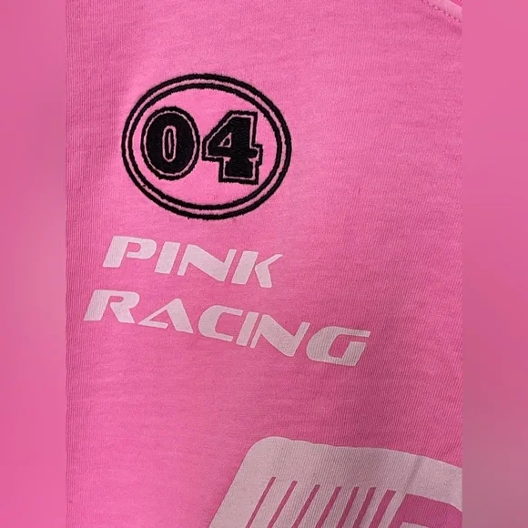 Victoria's Secret Pink Cotton Long Sleeve Crew Neck Racing 100% Cotton Sz L NWT - Picture 4 of 10